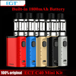 Original ECT C40 Mini Kit Vape Box Mod Kit Built-in 1800mah Battery with 2.0ml Tank Airflow Control Electronic Cigarette Kit
